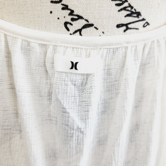 NWT HURLEY WOMENS SOLID BUTTON FRONT TIERED MIDI DRESS - Picture 8 of 9